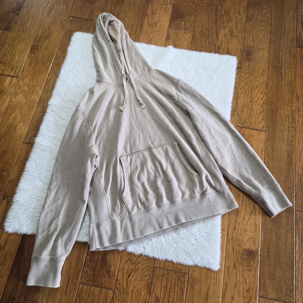 Champion x Todd Snyder Hoodie Sweatshirt Men's 2XL Beige 100% Cotton Pocket